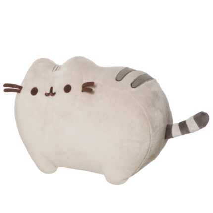 Maskotka Pusheen w klasycznej wersji – szara, z uśmiechem,