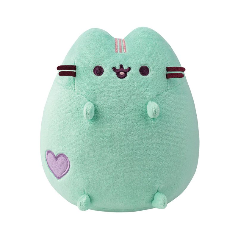 9EB835E9-58D5-EE11-91C2-2CEA7FB072AA.jpg Miętowa Pusheen z fioletowym serduszkiem.