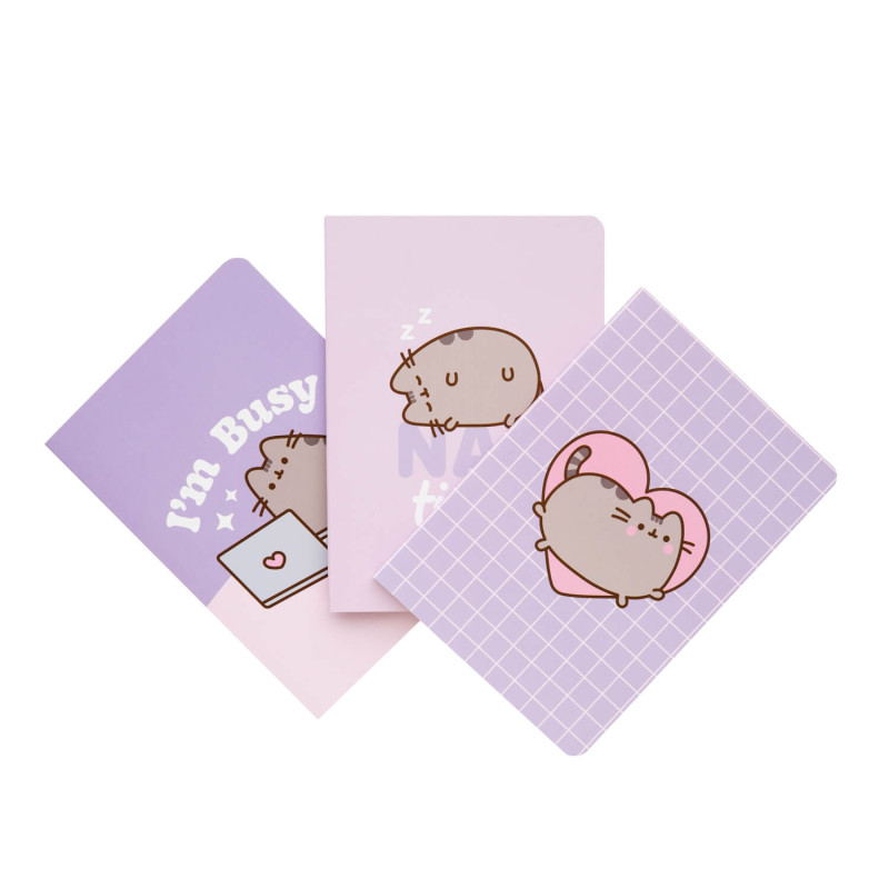 EDDBD51B-C853-4557-A7FA-D4DE1F5DFA65.jpg Pusheen - Zestaw zeszytów A6 z kolekcji Moments 3 szt. - obrazek 1