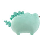 Miętowy Pusheen dinozaur z kolcami i groźną minką – widok od boku