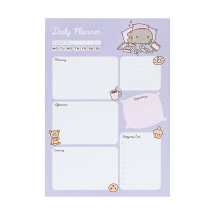 Planner dzienny A5 z kotką Pusheen, 54 kartki, kolekcja Moments, do codziennego planowania.