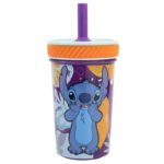 Disney Stitch - Nieprzewracalny kubek Dropsafe z silikonową słomką z kolekcji Aloha 370 ml - obrazek 2