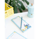 Disney Stitch - Magnetyczny notatnik / lista zakupów na lodówkę + ołówek z kolekcji Tropical (10 x 21 cm) - obrazek 7